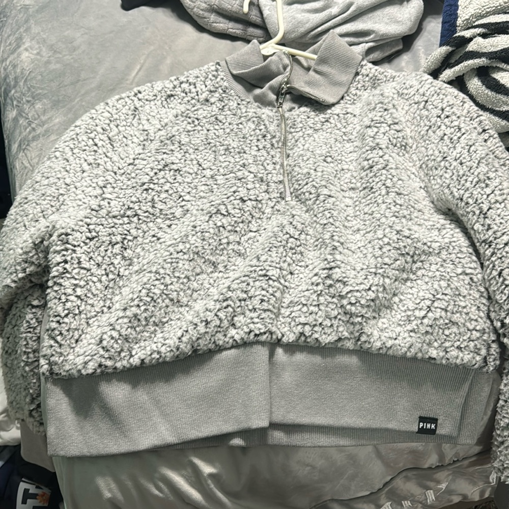quarter zip fleece PINK
